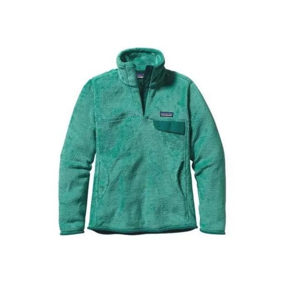 Patagonia Re-Tool Snap-T Fleece Pullover Women's Aqua Stone/Berly Green X-Dye XS - Picture 2 of 9